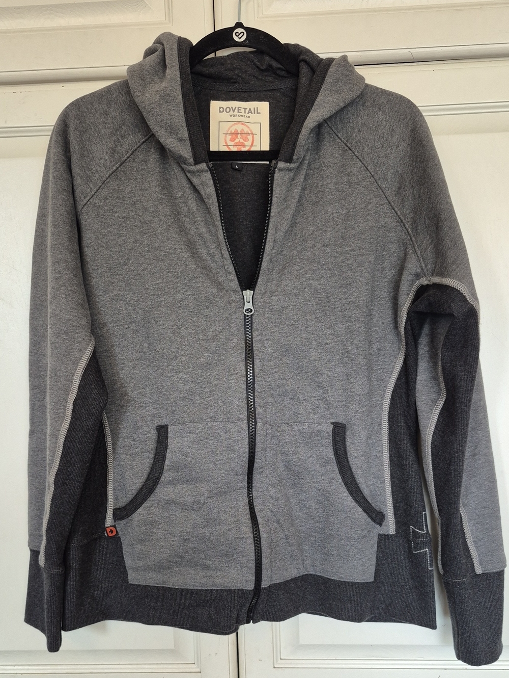 Dovetail Two-Tone Gray Zip Hoodie